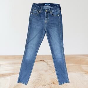 7 For All Mankind b(air) Kimmie Straight Mid Rise Stretch Blue Jeans Size 26